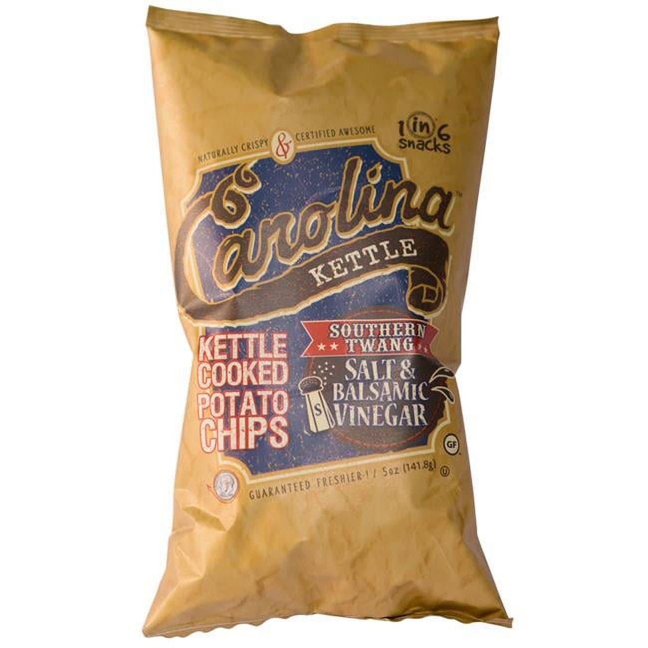 1 In 6 Snacks 9023910 5 oz Bagged Carolina Salt & Balsamic Vinegar Potato Chips - Case Of 14