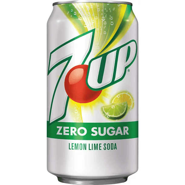 7-Up Zero Sugar Lemon Lime Cans 12 oz, 12ct
