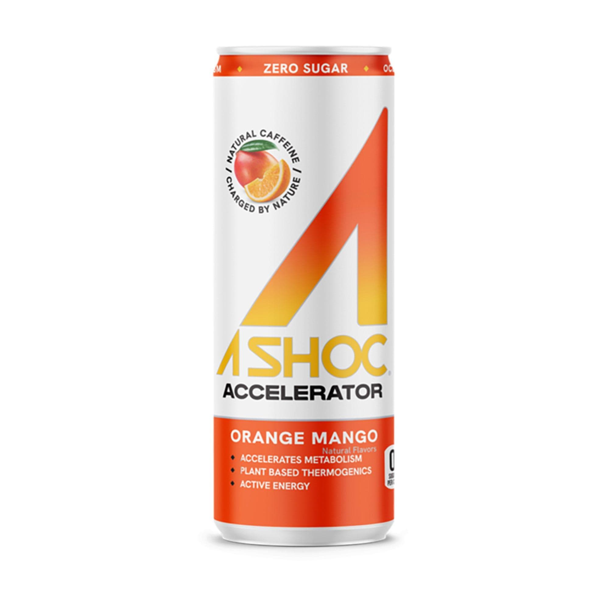 A SHOC Accelerator Orange Mango Smart Energy Drink, 12 oz