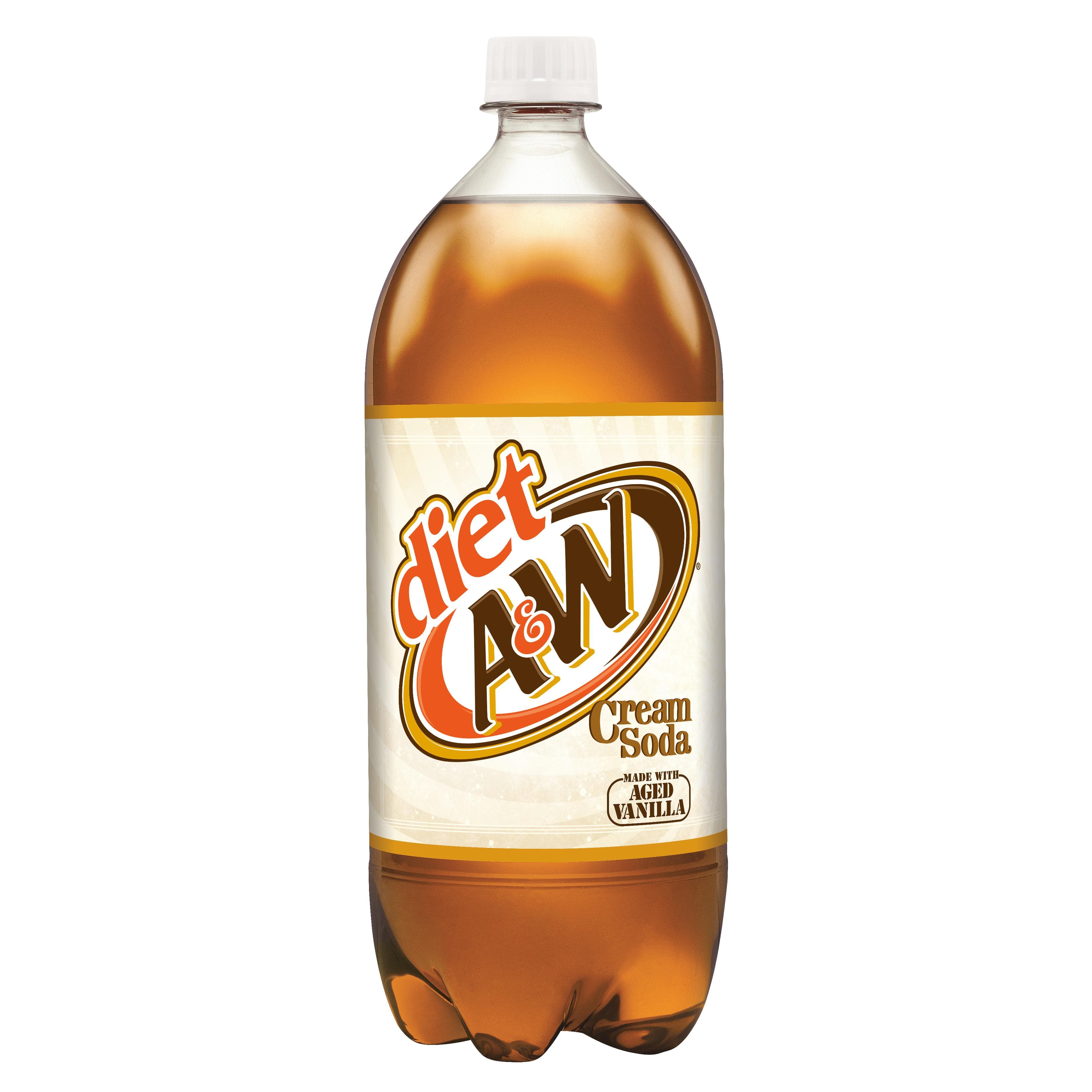 A&W Cream Soda Bottles - 2 L, 8ct