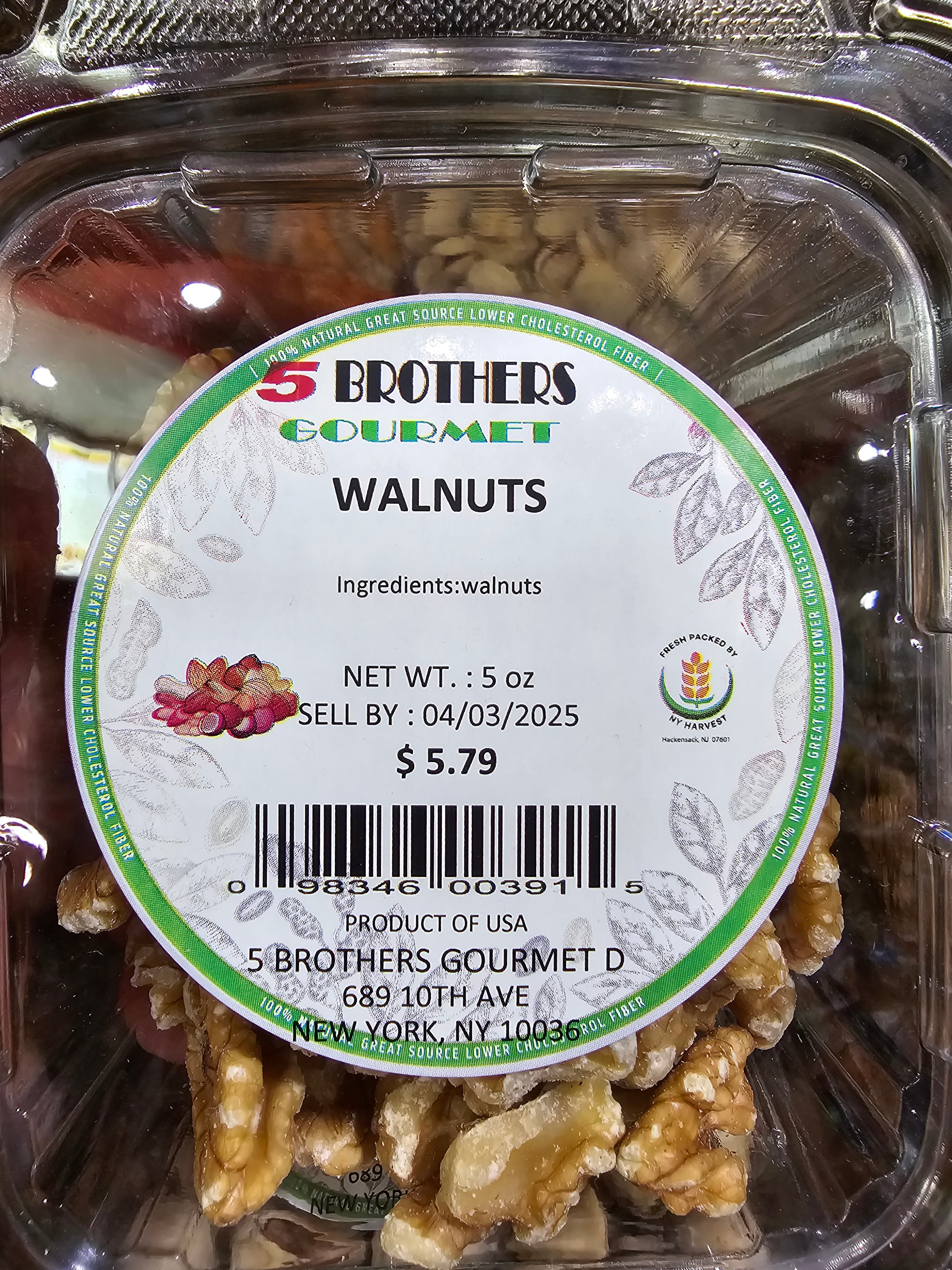 5 Brothers Gourmet Walnuts 5 oz